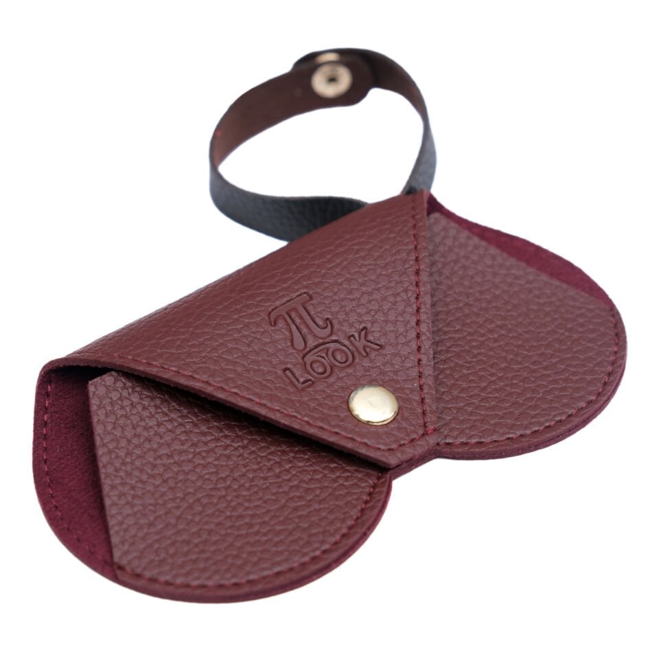 PiLook Modern Tasarım Bordo Gözlük Kılıfı